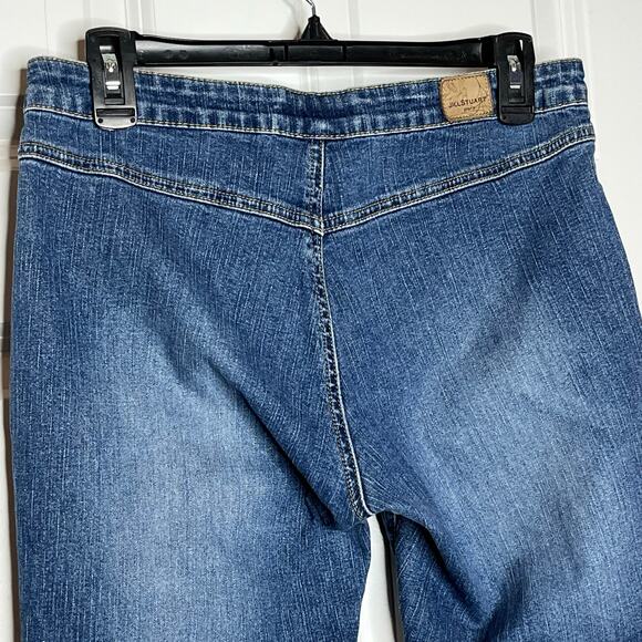 Jill Stuart Blue Denim Bootcut Jeans Exposed Seams Size 8 - Picture 3 of 9